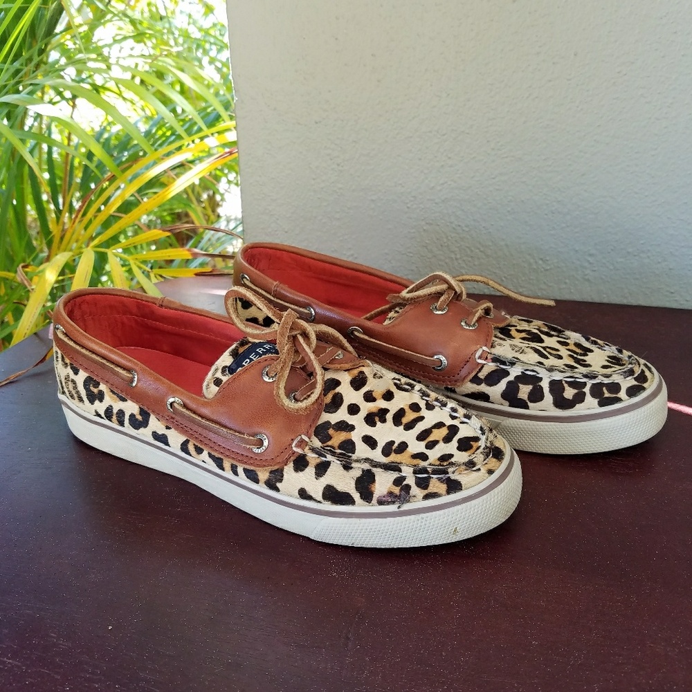 Womens Cheetah Print Sperrys